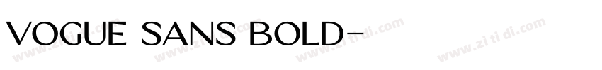 Vogue Sans Bold字体转换
